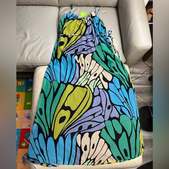 NWT - Sam Edelman Women’s Butterfly Print Strappy Maxi Dress - Size L - Picture 3 of 12